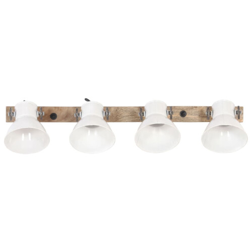 Berkfield Industrial Wall Lamp White 90x25 cm E27 2
