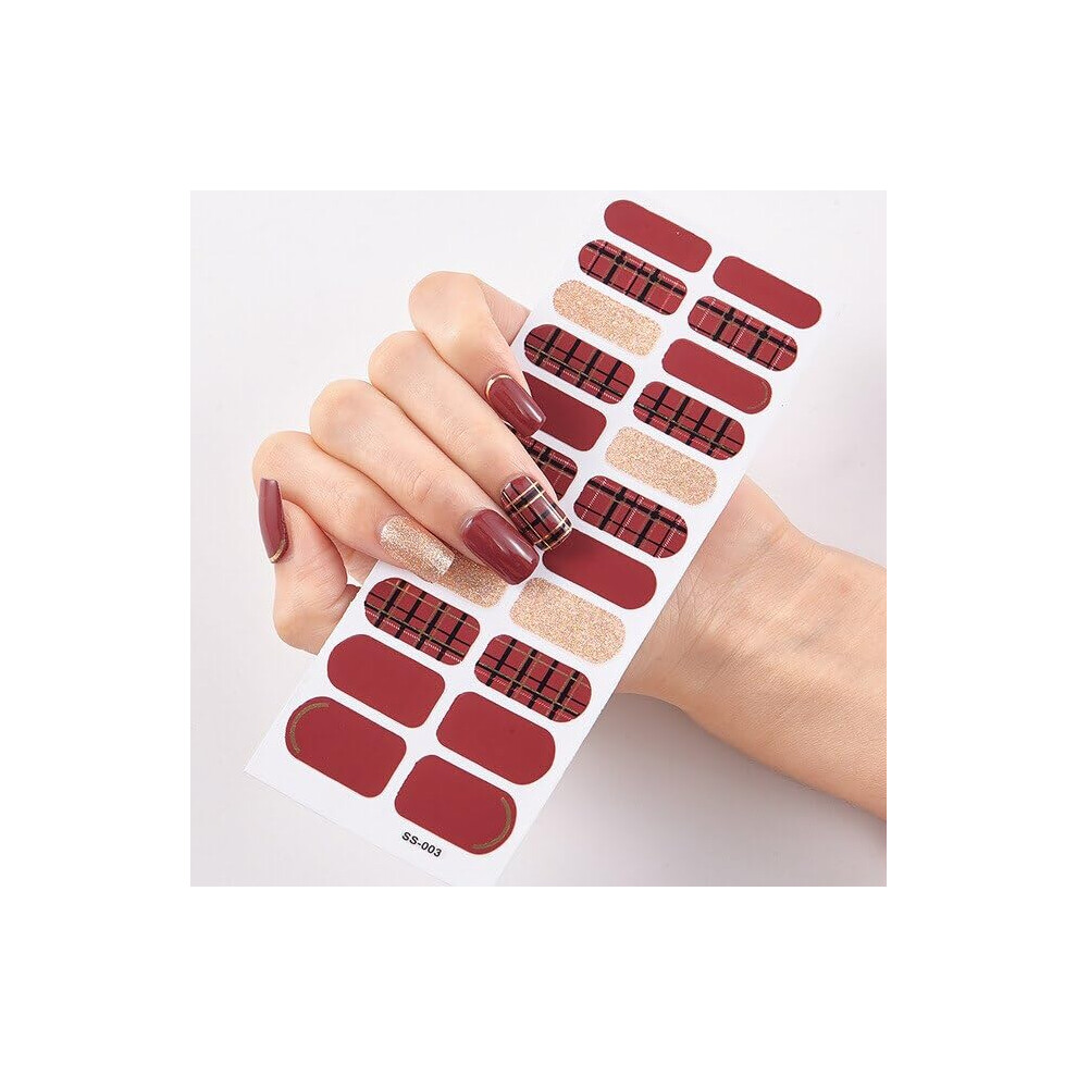 Waterproof 3D Nail Stickers Full Cover SelfAdhesive Wraps for SalonQuality Manicure, 22pcs Set ss03