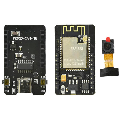 ESP32 Cam WiFi  Development Module Board: with OV2640 Camera,CH340 Programmer, BT Type-C for IoT & AI Projects