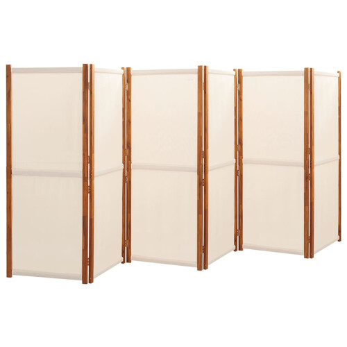 Berkfield 6-Panel Room Divider Cream White 420x180 cm 2