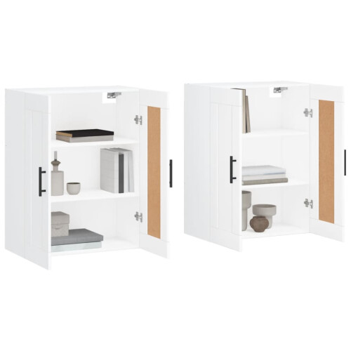 Berkfield Wall Mounted Cabinets 2 pcs White Engineered Wood 2