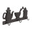 Vintage Cast Iron Wall Mounted Coat Hook and Hat Rack, Durable Iron, Rustic Entryway Storage 1