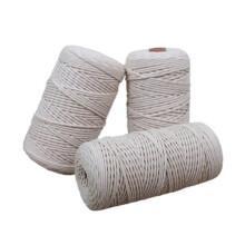 Cotton Macrame Rope 50m Bundle for DIY Wall Hanging and Home Decor, Soft Bohemian Weaving Cord