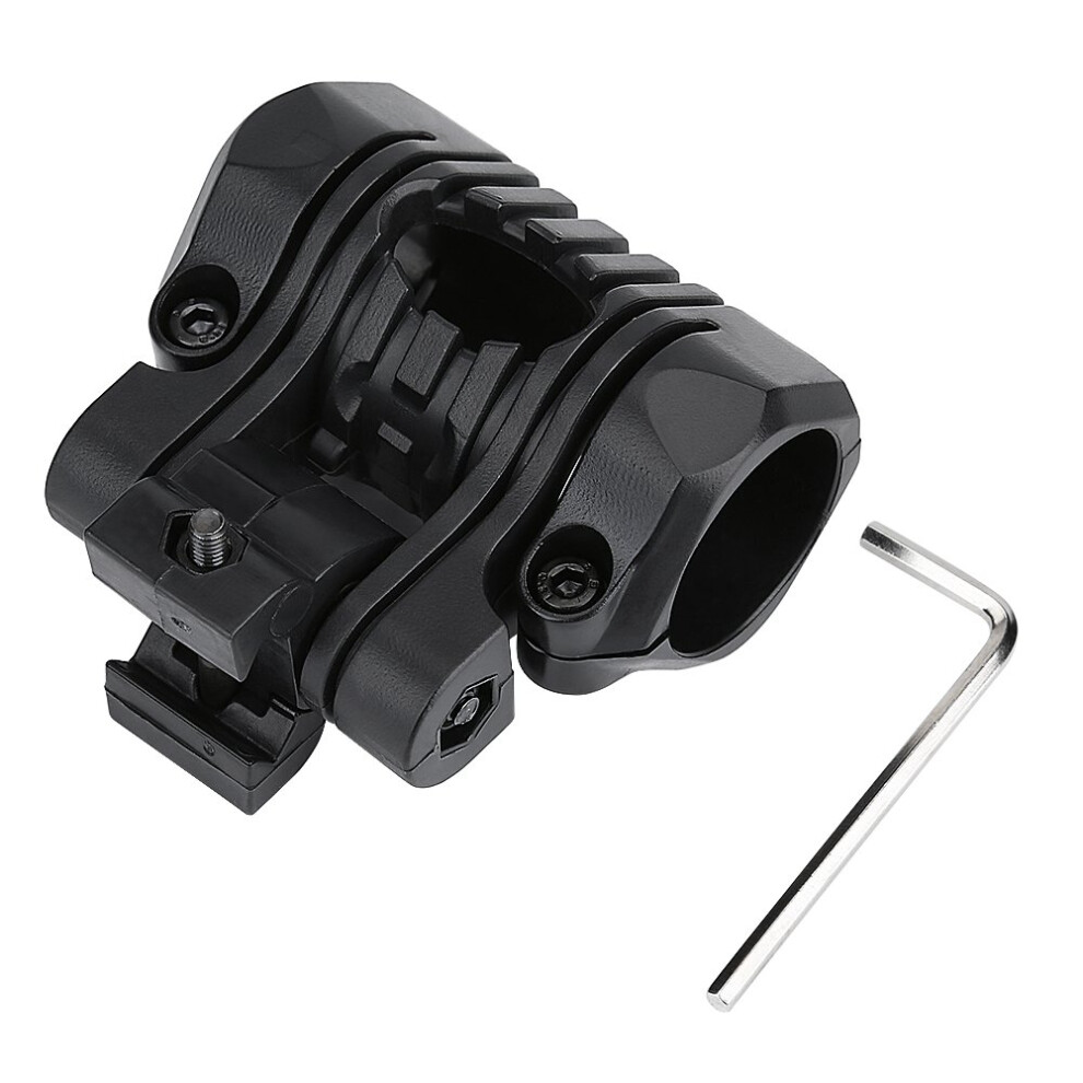 Helmet Flashlight Mount Quick Release Adjustable Rail Clip Holder For Tactical Helmet Black 9351714795159