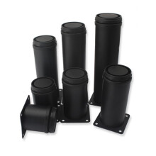 4PCS Adjustable Furniture Legs 12in Black, Durable Stainless Steel Replacement Couch Legs with Screws, Adjustable Height Design for Table Cabinet Sofa