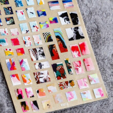 3D Nail Stickers Flower Nail Decals Translucent 5D Soft Relief Design Exact Color Match MP1155KX013