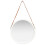 Berkfield Wall Mirror with Strap 50 cm White 2