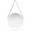 Berkfield Wall Mirror with Strap 50 cm White 6