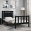 Berkfield Bed Frame without Mattress Black Small Single Solid Wood Pine 4