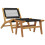 Berkfield Garden Chair with Footrest Solid Wood Teak and Polyester 2
