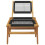Berkfield Garden Chair with Footrest Solid Wood Teak and Polyester 3