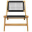Berkfield Garden Chair with Footrest Solid Wood Teak and Polyester 7