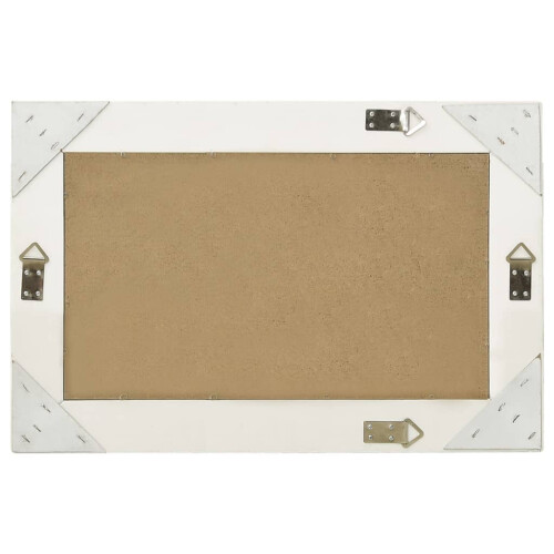 Berkfield Wall Mirror Baroque Style 60x40 cm White 2