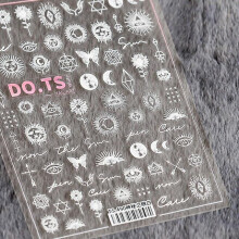 3D Nail Stickers Floral Nail Art Decals with Translucent Flowers Leaves 5D Soft Relief MP1140TS490