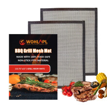 BBQ Grill Mesh Mat Set of 2, Heavy Duty Non Stick Reusable Mats for Gas Charcoal and Electric Grills