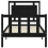 Berkfield Bed Frame without Mattress Black Small Single Solid Wood Pine 6
