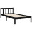 Berkfield Bed Frame without Mattress Black Small Single Solid Wood Pine 9