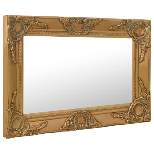 Berkfield Wall Mirror Baroque Style 60x40 cm Gold 1