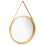 Berkfield Wall Mirror with Strap 60 cm Gold 2