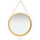 Berkfield Wall Mirror with Strap 60 cm Gold 6
