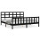 Berkfield Bed Frame without Mattress Black 200x200 cm Solid Wood Pine 2