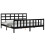Berkfield Bed Frame without Mattress Black 200x200 cm Solid Wood Pine 3