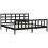 Berkfield Bed Frame without Mattress Black 200x200 cm Solid Wood Pine 5