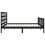Berkfield Bed Frame without Mattress Black 200x200 cm Solid Wood Pine 7