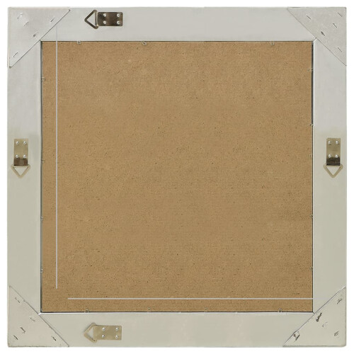 Berkfield Wall Mirror Baroque Style 60x60 cm Silver 2