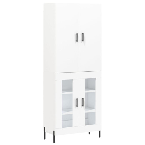 Berkfield Highboard White 69.5x34x180 cm Engineered Wood 1