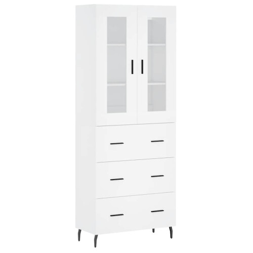 Berkfield Highboard White 69.5x34x180 cm Engineered Wood 1