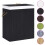 Berkfield Bamboo Laundry Basket Black 83 L 2