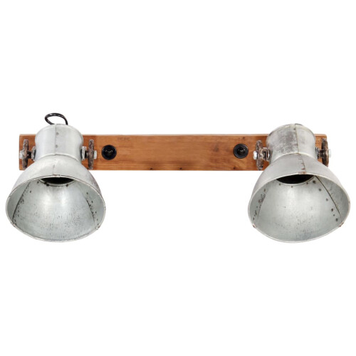 Berkfield Industrial Wall Lamp Silver 45x25 cm E27 2