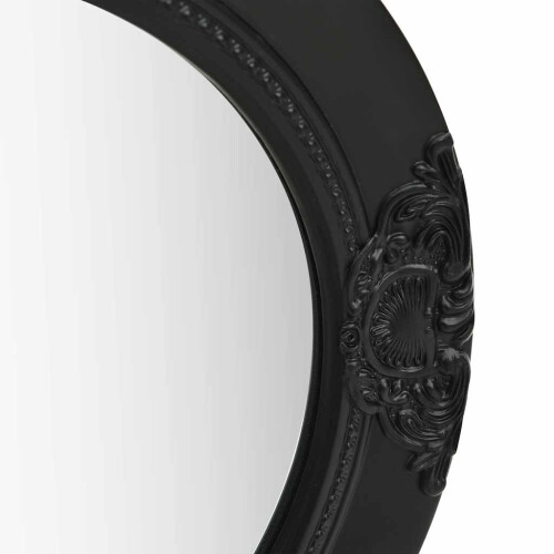 Berkfield Wall Mirror Baroque Style 50 cm Black 2