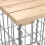 Berkfield Garden Bench with Gabion Basket Solid Wood Pine 7