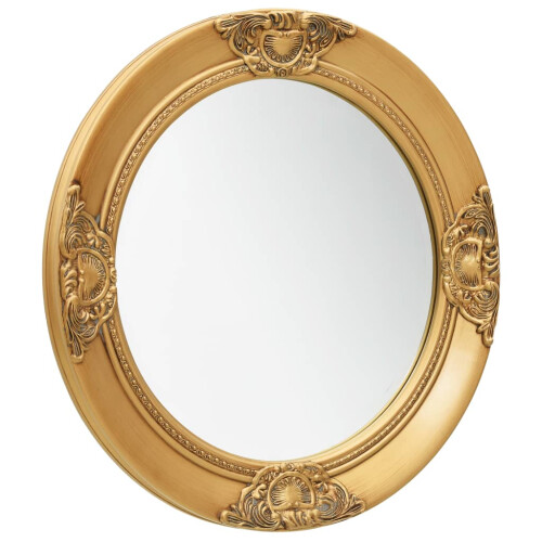 Berkfield Wall Mirror Baroque Style 50 cm Gold 1