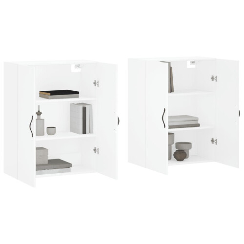 Berkfield Wall Mounted Cabinets 2 pcs White Engineered Wood 2