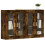 Berkfield Wall Mounted Cabinets 2 pcs Smoked Oak Engineered Wood 3