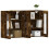 Berkfield Wall Mounted Cabinets 2 pcs Smoked Oak Engineered Wood 4