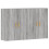 Berkfield Wall Mounted Cabinets 2 pcs Grey Sonoma Engineered Wood 2