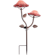 Mushroom Solar Stake Pink 2 Pack