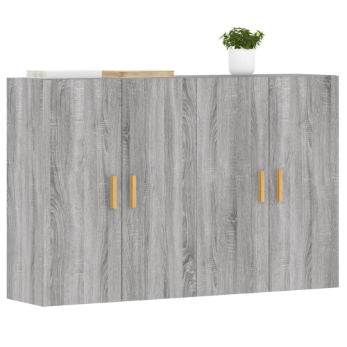 Berkfield Wall Mounted Cabinets 2 pcs Grey Sonoma Engineered Wood 2