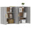 Berkfield Wall Mounted Cabinets 2 pcs Grey Sonoma Engineered Wood 4