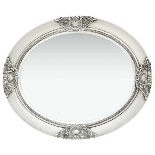 Berkfield Wall Mirror Baroque Style 50x60 cm Silver 2