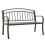 Berkfield Garden Bench with Table Grey 120 cm Steel 2