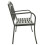 Berkfield Garden Bench with Table Grey 120 cm Steel 4