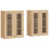 Berkfield Wall Mounted Cabinets 2 pcs Sonoma Oak Engineered Wood 2