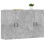 Berkfield Wall Mounted Cabinets 2 pcs Concrete Grey Engineered Wood 3