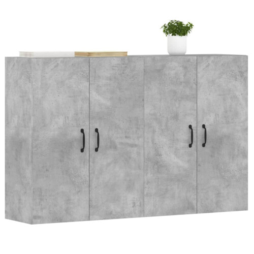 Berkfield Wall Mounted Cabinets 2 pcs Concrete Grey Engineered Wood 2