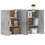 Berkfield Wall Mounted Cabinets 2 pcs Concrete Grey Engineered Wood 4